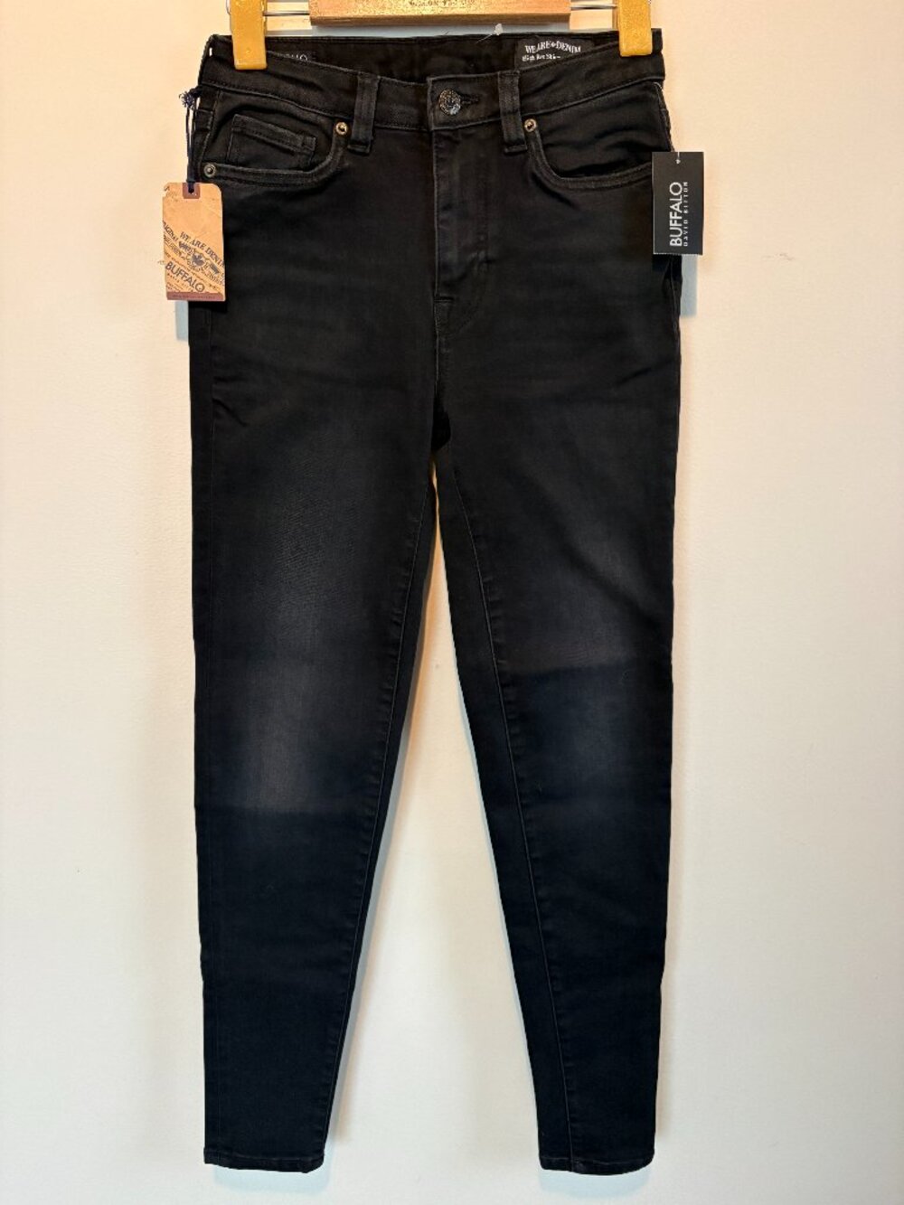 NWT Buffalo David Bitton Skylar High Rise Black Skinny Jeans | 26